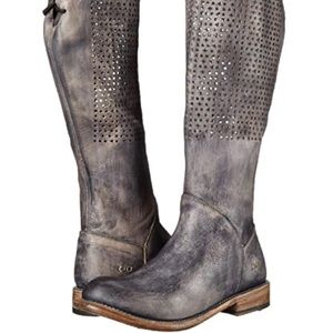 Bed Stu Cambridge Black Driftwood Boots Size 6